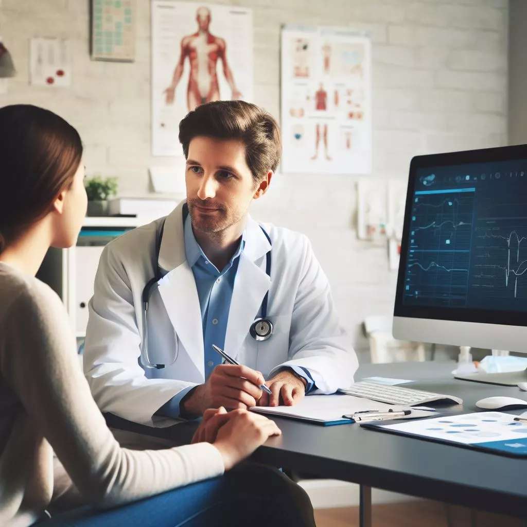Врач консультирует пациента о процедуре